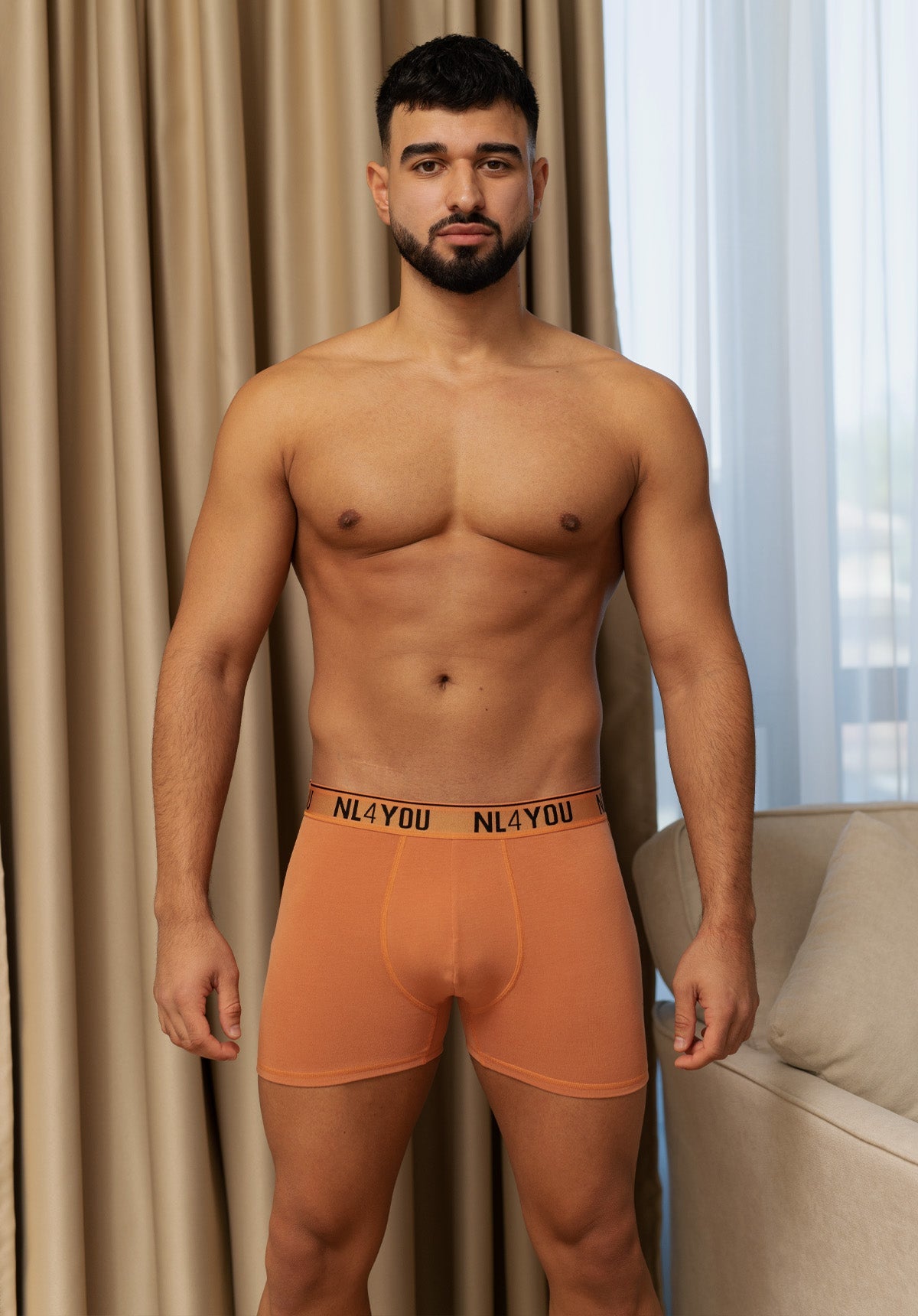 "Light Brick" - Памучни Мъжки Боксерки